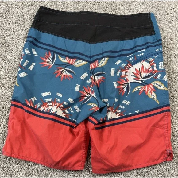 Patagonia Men's Board Shorts Unlined Swimwear Floral Colorblock Size 28 Inseam 9 - Picture 4 of 6